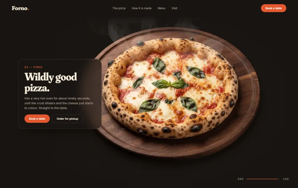 Preview of Forno - Pizza Restaurant Scroll Website