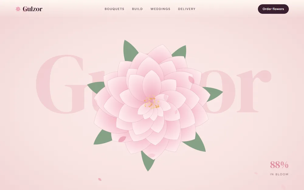 Preview of Gulzor — Scroll-Bloom Florist Website